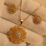 Elegant Gold Plated Necklace Sets for Girls/Women