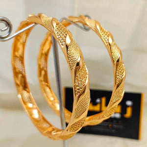 Antique Pair of  Fancy Gold Plated Bangles for Girls/Women