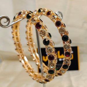 Antique Pair of Zircon Stones Bangles for Girls/Women