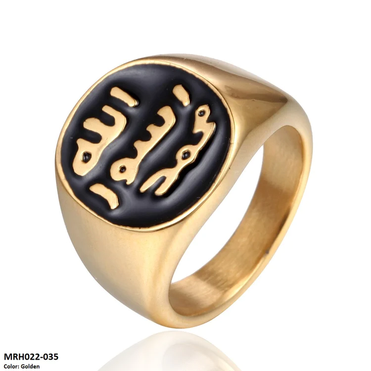 ALH Calligraphy Round Men Ring-MRH022