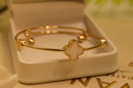 Beautiful Fancy Flower Design Gold Plated Bracelet for Girls/Women